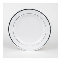 Тарелка Премиум с серебряной каймой, 23 см, 6 шт (30000636)
