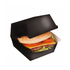 Коробка для бургера 14*12,5*5,5 см, чёрный, 50 шт/уп (81211479): фото