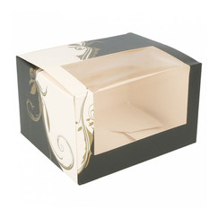 Коробка для торта с окном 11*13*8 см, белая (81211230): фото