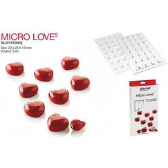 Форма кондитерская Silikomart MICRO LOVE 5, силикон, ячейки 23*25*13 мм (3150544): фото