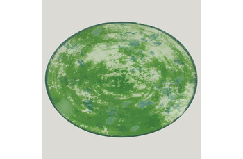 Тарелка RAK Peppery овальная плоская 36*27 см, зеленый цвет (81220629): фото