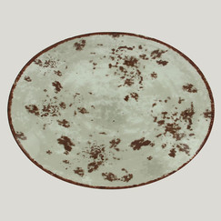 Тарелка RAK Peppery овальная плоская 36*27 см, серый цвет (81220630): фото