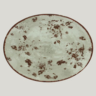 Тарелка RAK Peppery овальная плоская 36*27 см, серый цвет (81220630)