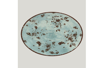 Тарелка RAK Peppery овальная плоская 36*27 см, голубой цвет (81220628): фото