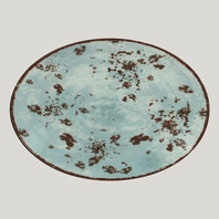 Тарелка RAK Peppery овальная плоская 36*27 см, голубой цвет (81220628)