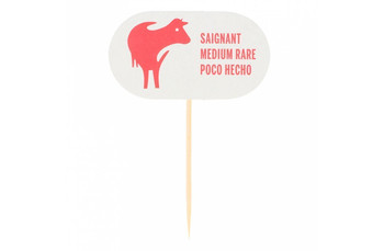 Маркировка-флажок для стейка MEDIUM RARE 8 см, 100 шт (81210829): фото