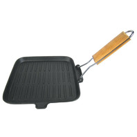 Сковорода-гриль P.L. Proff Cuisine со съемной деревянной ручкой, 24*24 см (92001418)