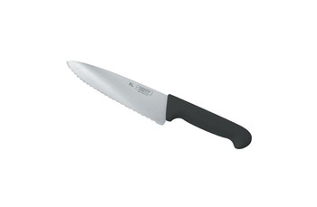 Нож P.L. Proff Cuisine PRO-Line поварской, черная ручка, волнистое лезвие, 20 см (99002238): фото