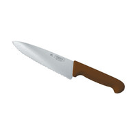 Нож P.L. Proff Cuisine PRO-Line поварской, коричневая ручка, волнистое лезвие, 25 см (99002272)
