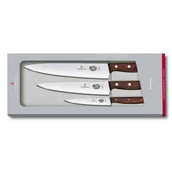 Набор универсальных ножей Victorinox 12/19/22 см, деревянная ручка (70001096): фото