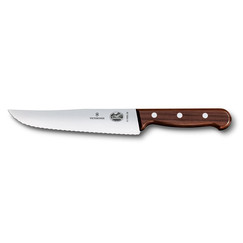 Нож для нарезки Victorinox Rosewood, волнистое лезвие, 18 см (70001098): фото