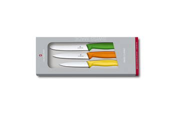Набор ножей Victorinox с цветными ручками, 3 шт (70001205): фото
