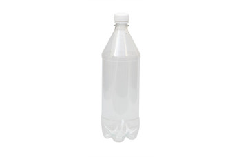 Бутылка пластиковая прозрачная с крышкой, 1 л, 75 шт/уп (81001533): фото