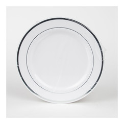 Тарелка Премиум с серебряной каймой, 23 см, 6 шт (30000636): фото