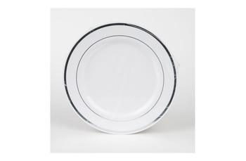Тарелка Премиум с серебряной каймой, 23 см, 6 шт (30000636): фото