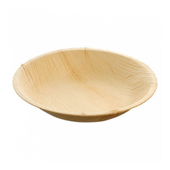 Тарелка глубокая из пальмовых листьев, 18*3,5 см, 25 шт (81211553): фото