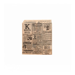 Конвертик для бургера Газета, жиростойкий пергамент 13*14 см, 1000 шт/уп (81211367): фото