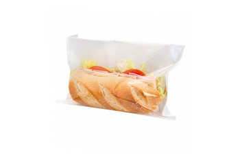 Пакет бумажный с окном для еды, 24*19/17 см, 500 шт/уп (81210408): фото