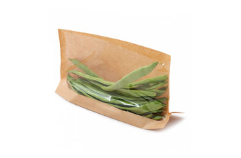 Пакет бумажный с окном для еды, 21*16/12*3 см, 100 шт/уп (81210413): фото