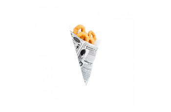 Кулек Газета для картофеля фри/снэков, 40г, 16 см, 250 шт/уп (81210636): фото
