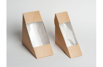 Упаковка бумажная для сэндвича, 5*13*13 см, 50 шт/уп (81400190): фото
