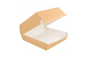 Коробка для бургера жиронепроницаемая рифленая, 17,5*18*7,5 см, 50 шт/уп (81211245): фото