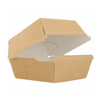 Коробка для бургера жиронепроницаемая рифленая, 14*12*8 см, 50 шт/уп (81211244)