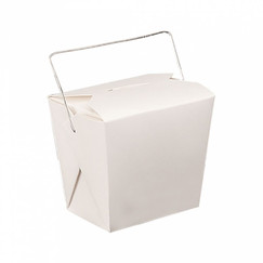 Коробка для лапши с ручками 480 мл белая, 50 шт/уп (81211510): фото