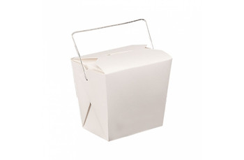 Коробка для лапши с ручками 480 мл белая, 50 шт/уп (81211510): фото