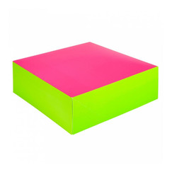 Коробка для кондитерских изделий 25*25 см, фуксия-зеленый (81210577): фото
