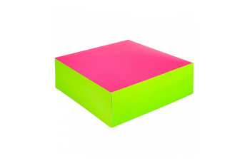 Коробка для кондитерских изделий 25*25 см, фуксия-зеленый (81210577): фото
