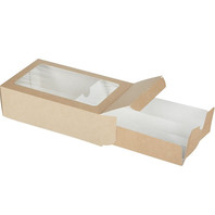Коробка для пирожных (макарон) крафт, 18*11*5,5 см, ECO MB 12 (30000326)