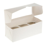 Pasticciere Коробка под 3 капкейка с окном, 25*10*10 см (30000321)