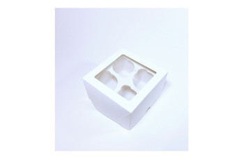 Pasticciere Коробка под 4 капкейка с окном, 16*16*10 см (30000322): фото