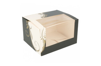 Коробка для торта с окном 11*13*8 см, белая (81211230): фото