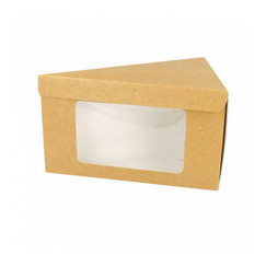 Коробка треугольная с окном 14,4*8,5*9 см (81211453): фото