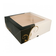 Коробка для торта с окном 28*28*10 см, белая (81210935)