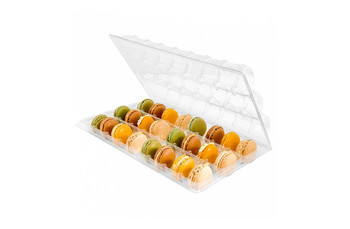 Упаковка с отделениями для 24 макарон/печенья/конфет (81211055): фото