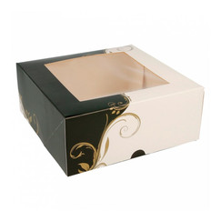 Коробка для торта с окном 18*18*7,5 см, белая (81210933): фото