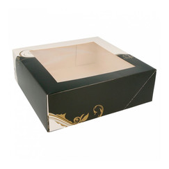 Коробка для торта с окном 23*23*7,5 см, белая (81210934): фото