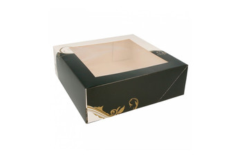 Коробка для торта с окном 23*23*7,5 см, белая (81210934): фото
