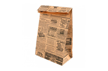 Пакет для покупок без ручек Газета 14+8*24 см (81211389): фото