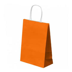 Пакет для покупок с ручками 26+14*32 см, апельсиновый (81211413): фото