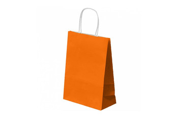 Пакет для покупок с ручками 26+14*32 см, апельсиновый (81211413): фото