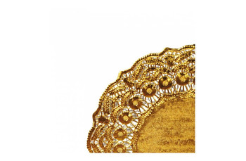 Салфетка ажурная золотая, 19 см, 100 шт/уп (81210771): фото