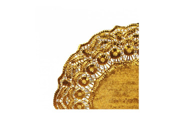 Салфетка ажурная золотая, 24 см, 100 шт/уп (81210773): фото