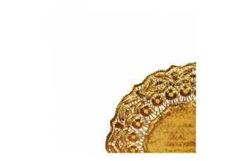 Салфетка ажурная золотая, 12 см, 100 шт/уп (81210018): фото
