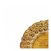 Салфетка ажурная золотая, 12 см, 100 шт/уп (81210018)