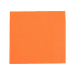 Салфетки двухслойные, оранжевые, сложение 1/4, 33*33 см, 200 шт (81400046): фото