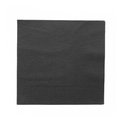Салфетка двухслойная черная, 40*40 см, 100 шт (81210036): фото